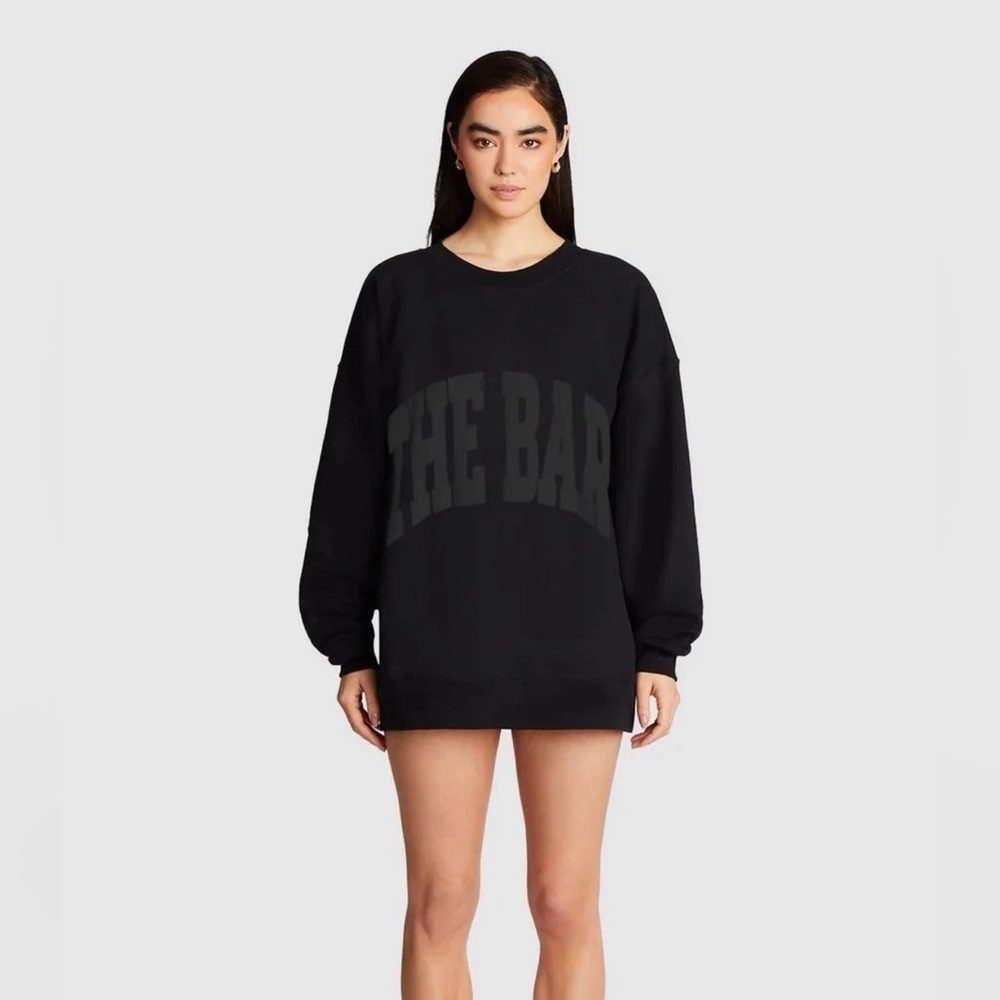 THE BAR Varsity Sweatshirt Black Size XL
